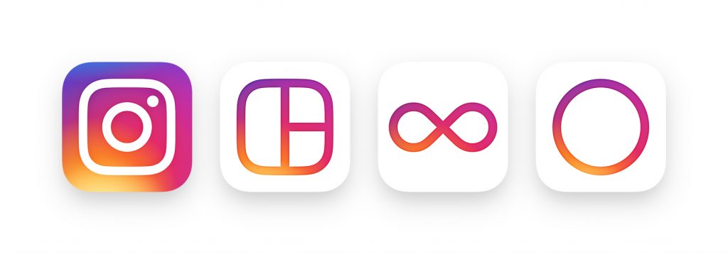 Новый дизайн приложений Instagram, Layout, Boomerang и Hyperlapse, источник instagram-press.com