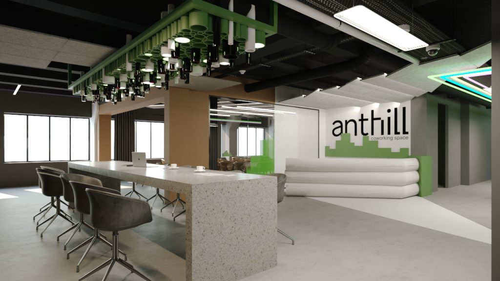 В Киеве открывают коворкинг Anthill Space с «умными» офисами и видеозоной. Рассказываем, что еще там будет