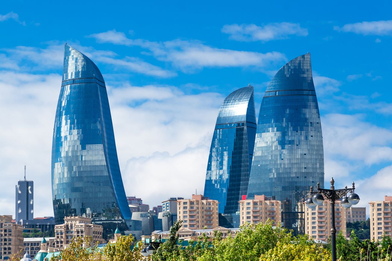 «Пламенные башни» в Баку, Азербайджан