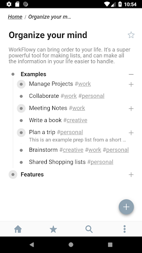WorkFlowy – Notes, Lists, Outlines