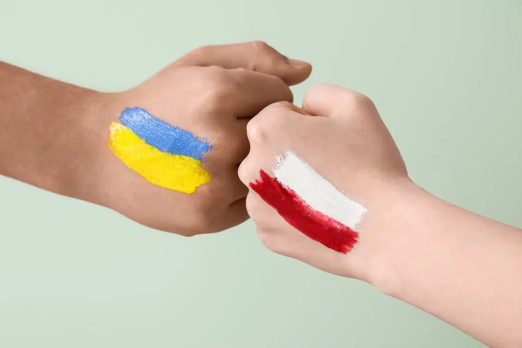 Польша Украина флаг фото
