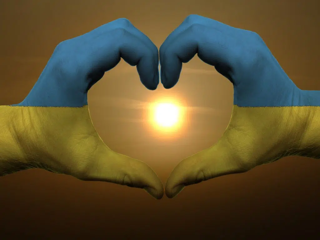 Украина флаг солнце фото