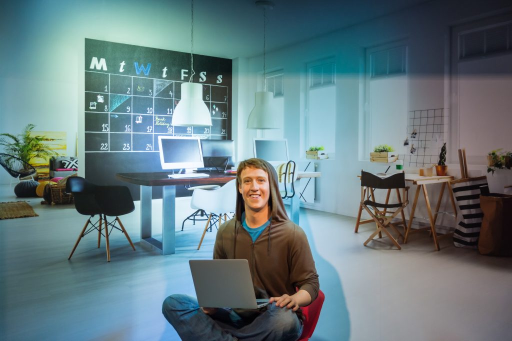 Mark Zuckerberg wax figure display at Madame Tussauds Museum,Siam Discovery in Bangkok Thailand