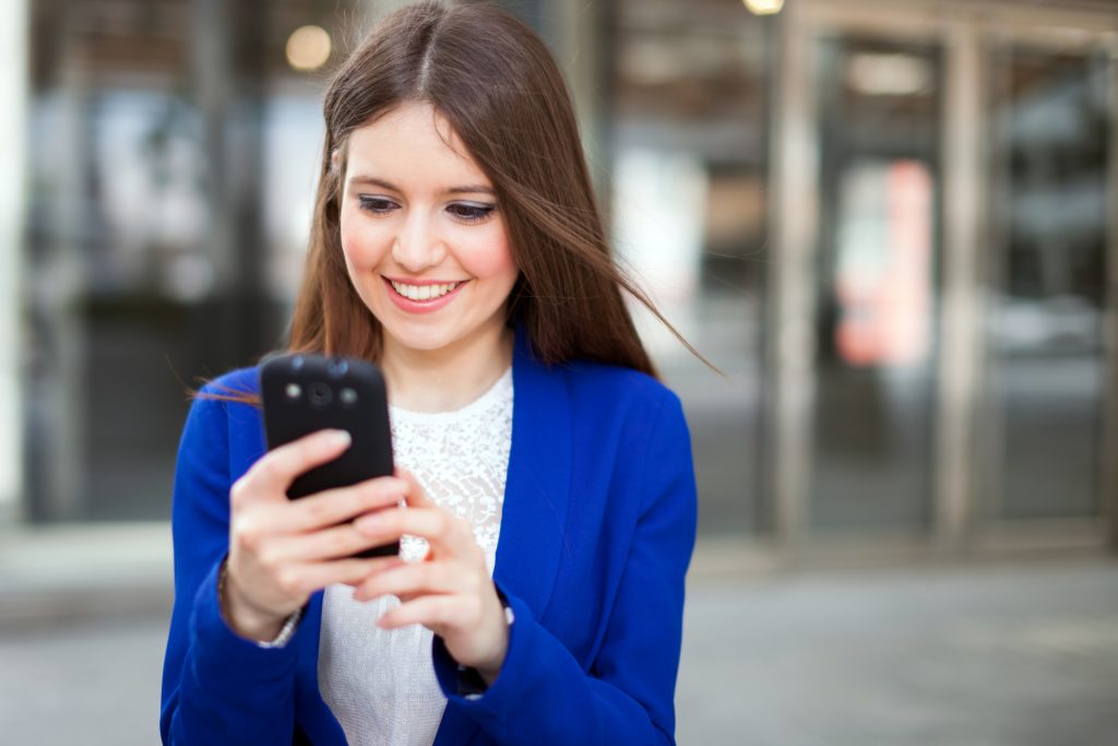 Woman using a mobile phone