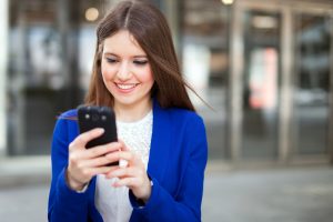 Woman using a mobile phone