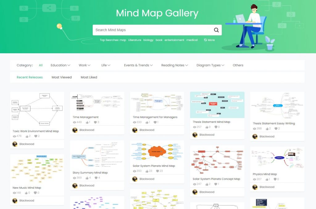 Поиск по ментальным картам в приложении MindMaster