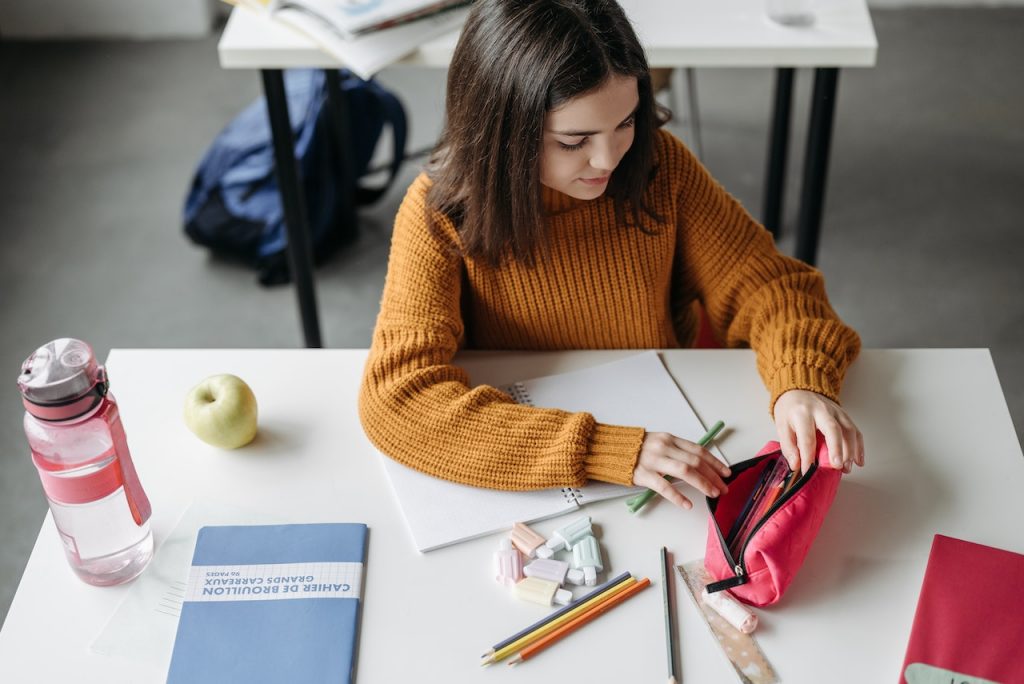 Girl at the desk