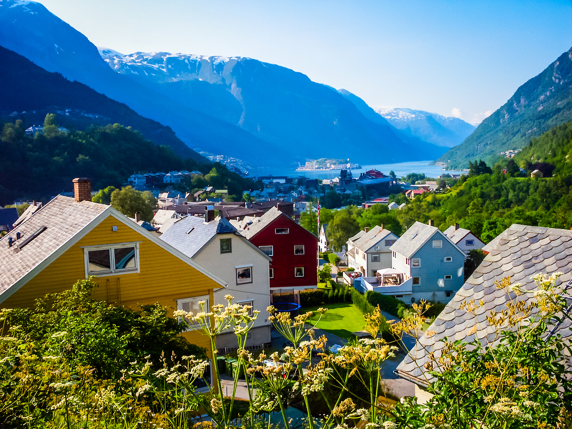 Традийційні дерев'яні будинки в Норвегії