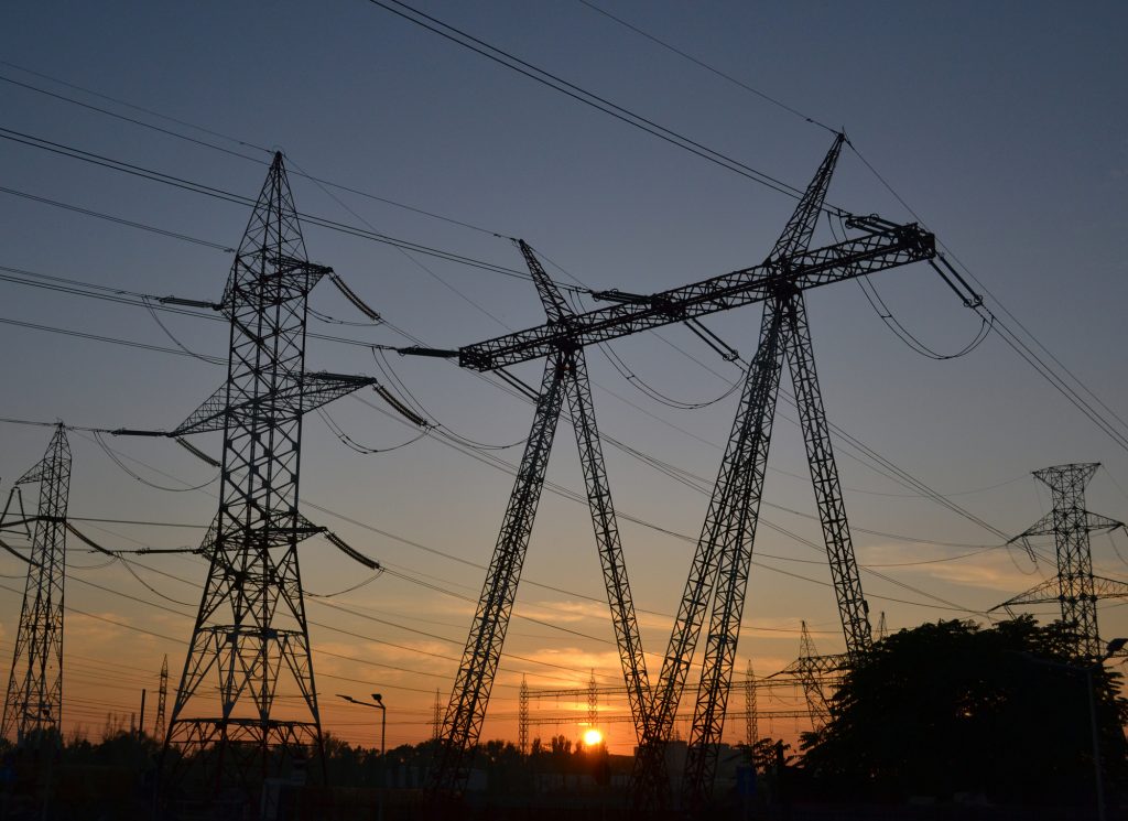 Electric Power Transmission with High Voltage Power Lines Suppli