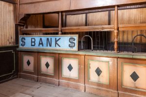 Interior of an old bank building