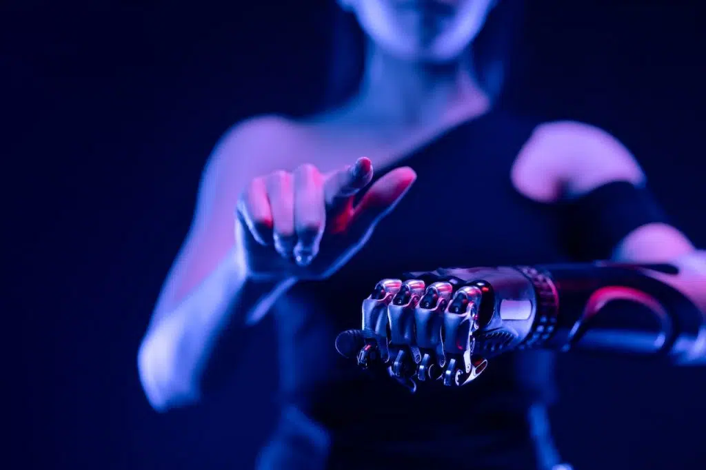 Futuristic female robot