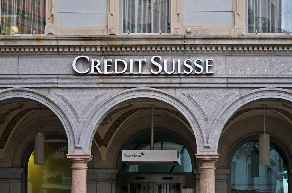 Credit Suisse Bank building in Lugano