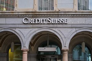 Credit Suisse Bank building in Lugano