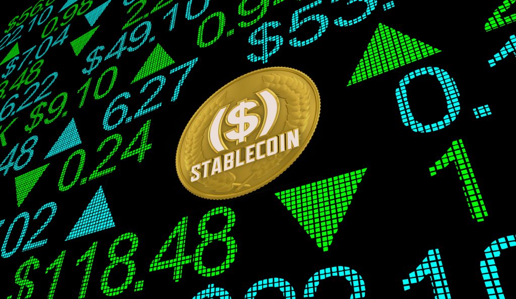 Stablecoin Stock Market Cryptocurrency Trading Prices Investment 3d Illustration