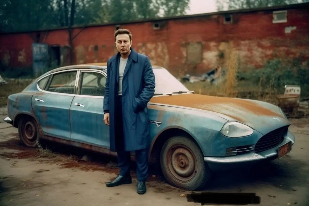 Elon Musk in the ussr by Midjourney