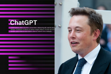 Elon Musk, ChstGPT, collage