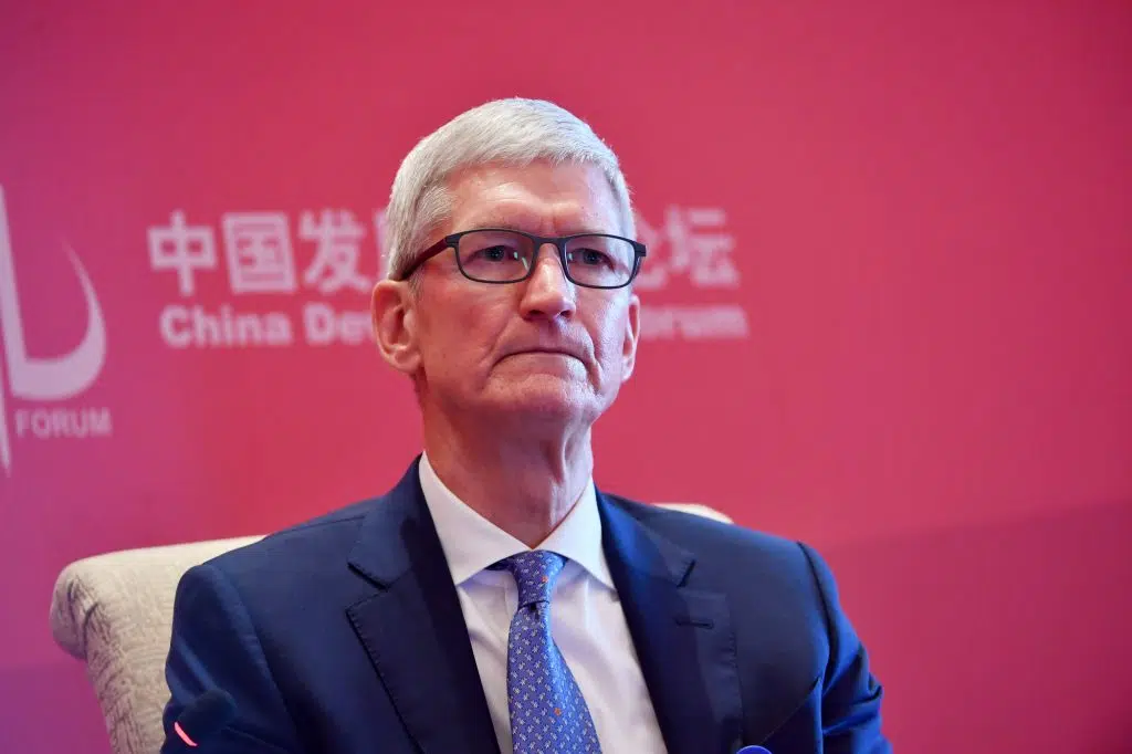 Tim Cook, CEO of Apple Inc., listens during a sub-forum of the the China Development Forum 2018 in Beijing, China, 24 March 2018. Apple Inc's CEO Tim Cook on Saturday (24 March 2018) called for "calm heads" and more open trade, amid rising concerns over a trade war between China and the United States. Trade tension between the two countries was highlighted this week when U.S. President Donald Trump unveiled plans to slap tariffs on potentially up to $60 billion in imports of Chinese goods.