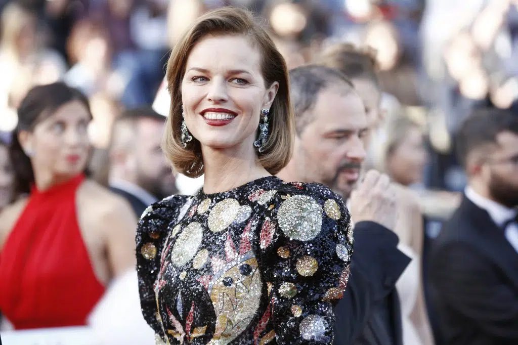CANNES, FRANCE - MAY 16: Eva Herzigova attends the premiere of "Rocketman" during the 72nd Cannes Film Festival on May 16, 2019 in Cannes, France.