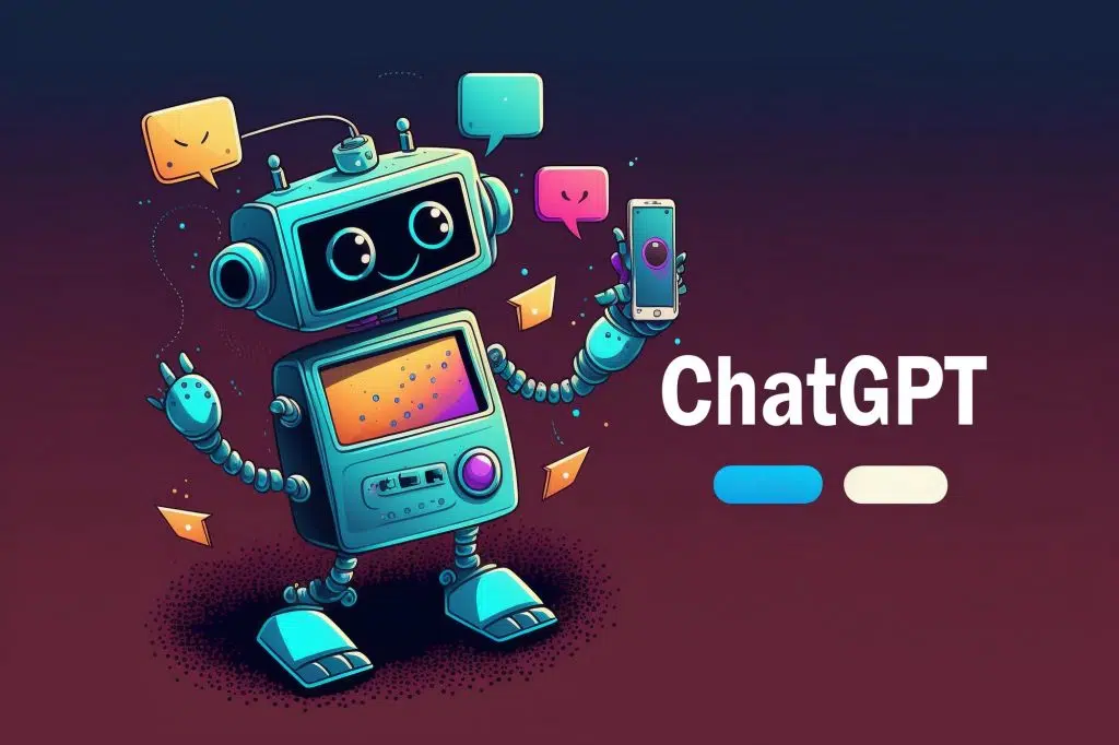Chatbot Concept. Chatbot is a GPT robot application with empty space for text.