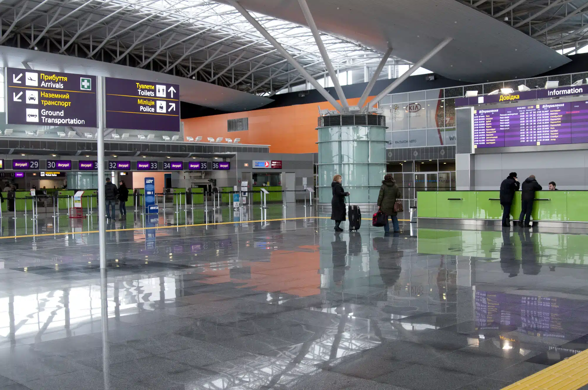 Boryspil International Airport, photo inside one of the terminals