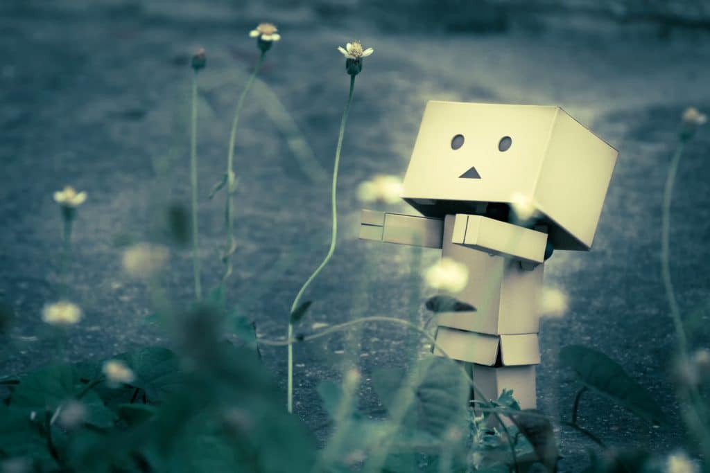 The robot is trying to save nature, concept photo