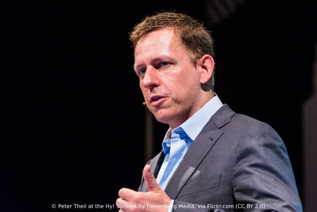 © Peter Theil at the Hy! Summit by Heisenberg Media, via Flickr.com (CC BY 2.0)