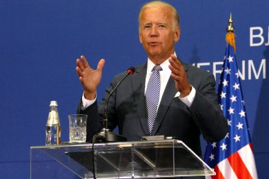 Belgrade, Serbia. 16th August, 2016. US Vice President Joseph 'Joe' Biden and Serbian PM Aleksandar Vucic holds a joint press conference