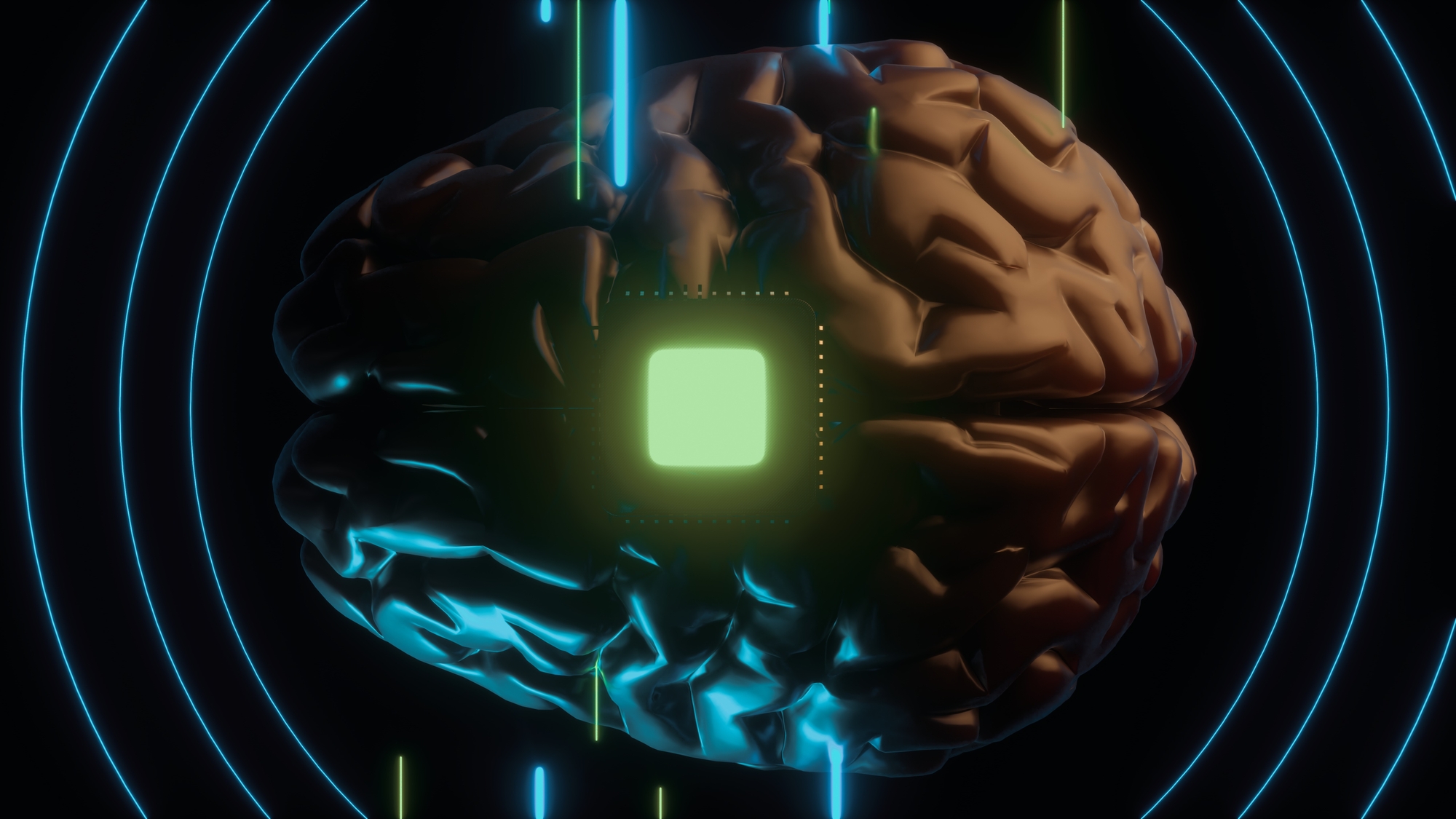 San Francisco, USA - august 28, 2020: Neuralink brain to computer chip startup presentation. Neurotechnology in medicine concept