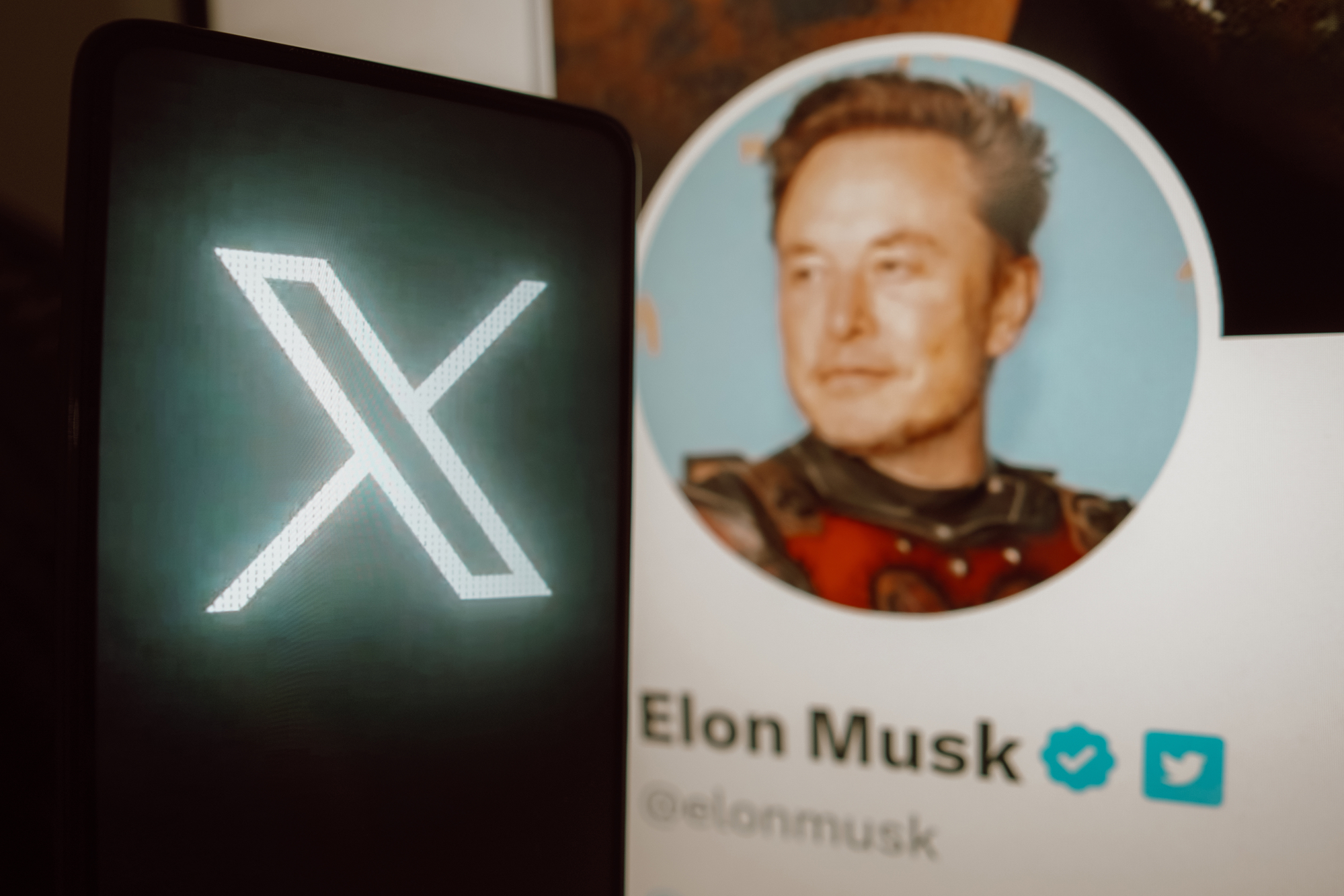 July 23, 2023, Brazil. In this photo illustration, the letter X logo seen displayed on a smartphone. Elon Musk announced that there will be a rebranding of Twitter soon, and speculation points to the implementation of X.“And soon we shall bid adieu to the twitter brand and, gradually, all the birds”, he declared in a publication
