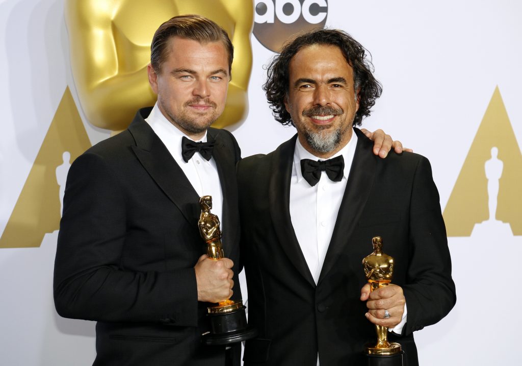 28 февраля 2016 года. Леонардо Ди Каприо и Алехандро Гонсалес Иньярриту на 88-й церемонии вручения премии «Оскар»
