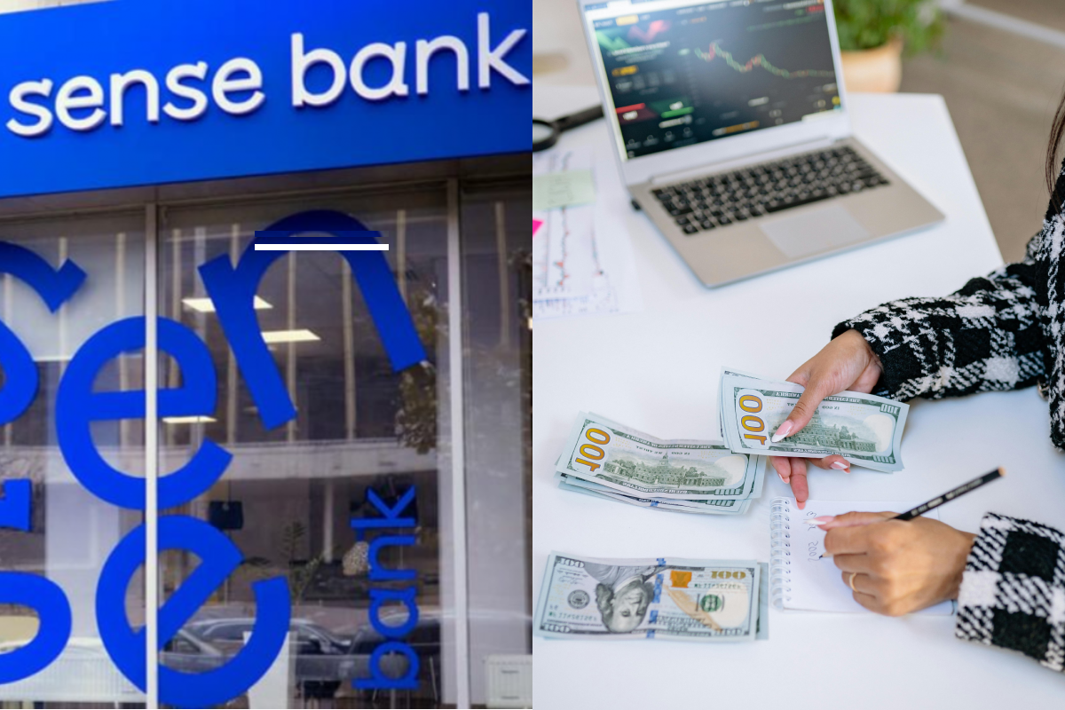 Sense Bank, готівка, колаж