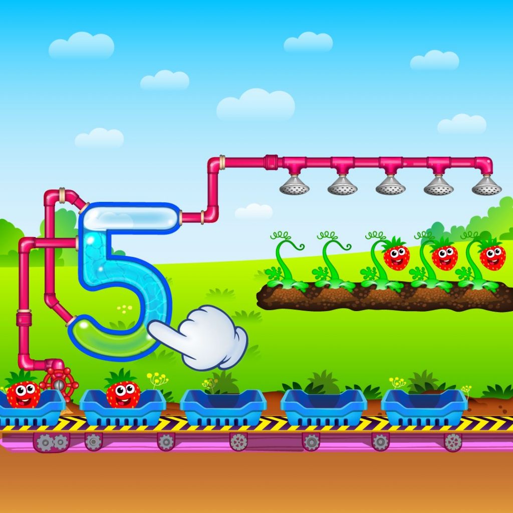 Одна з ігор Bini Games з їжею та цифрами
