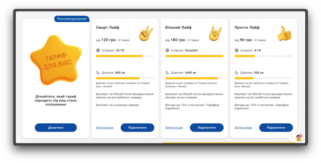 Тарифи lifecell