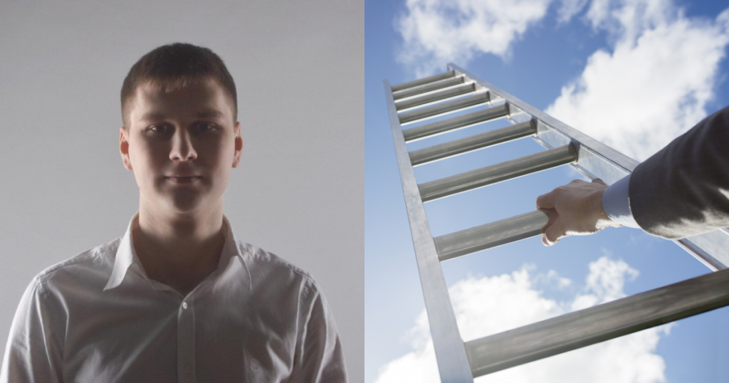Антон Чорний, кар’єрна драбина, колаж