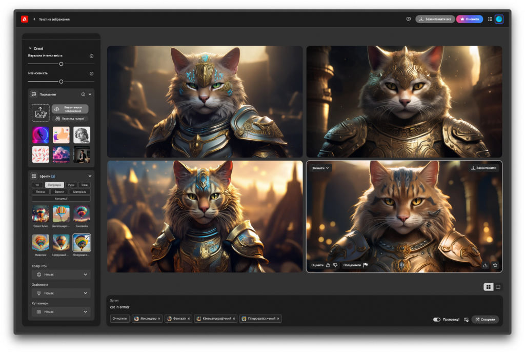 Генерація зображення за допомогою Adobe Firefly