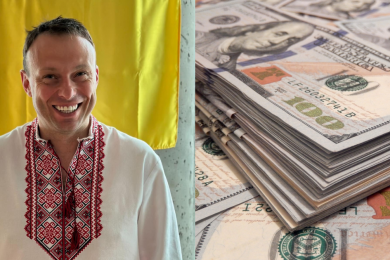Роман Прокоф’єв, долари, колаж