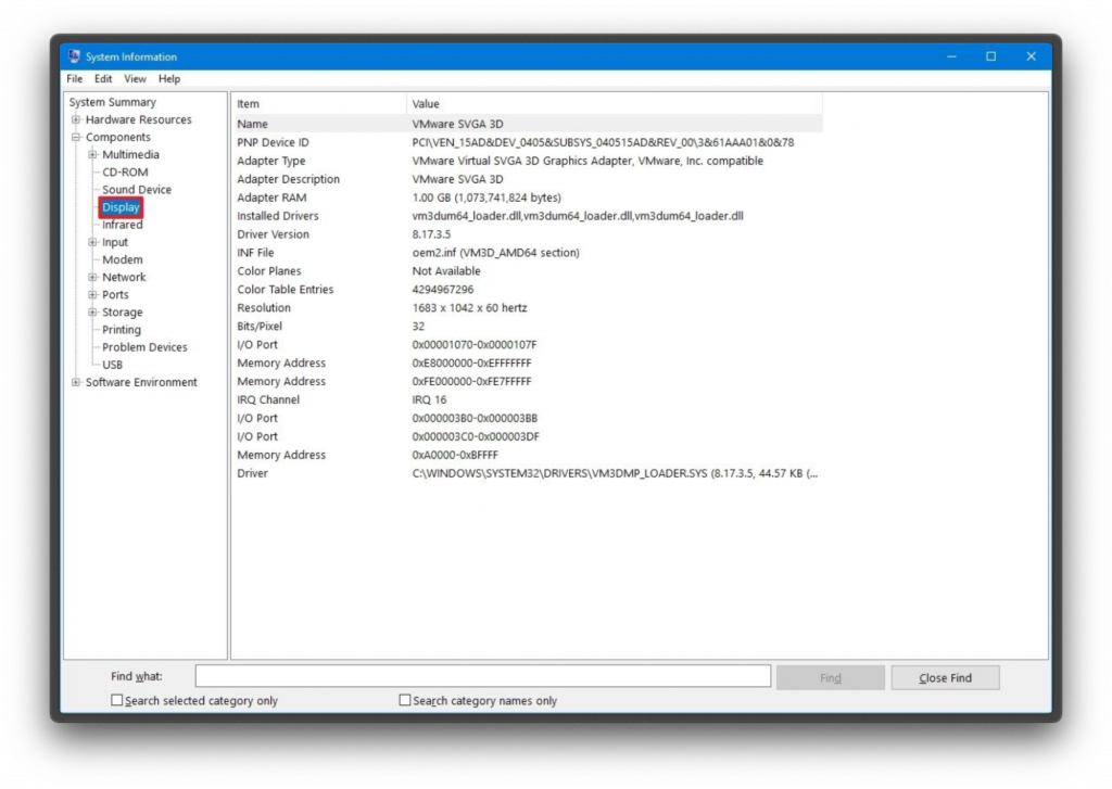 Системна інформація на Windows