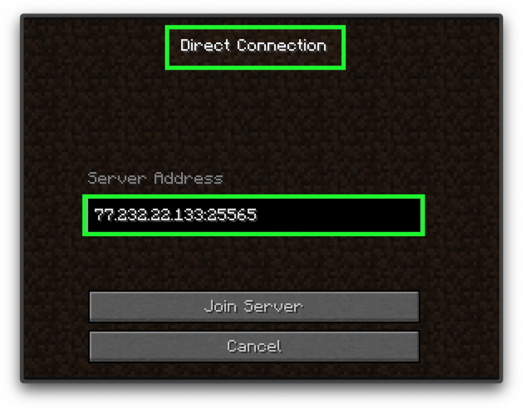 Підключення до сервера Minecraft