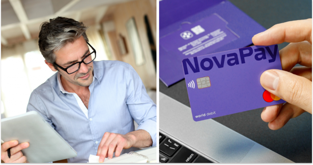Бізнесмен, NovaPay, колаж