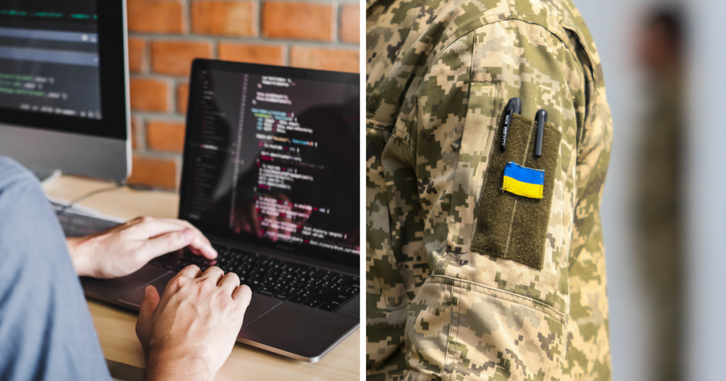 програміст пише код, український військовий