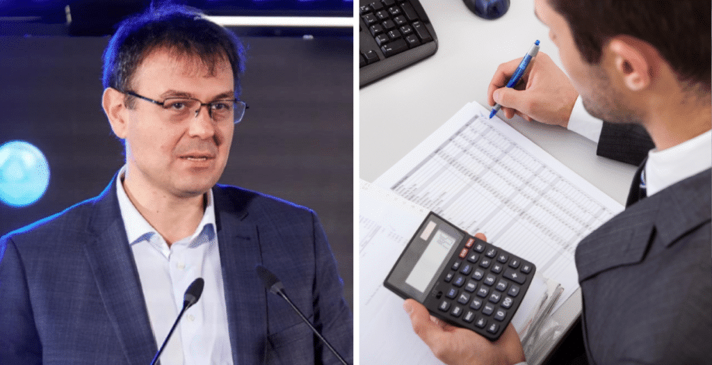 Данило Гетманцев, чоловік розраховує податки