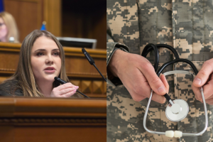 Катерина Черногоренко, військовий тримає стетоскоп, влк