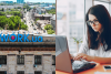 Work.ua логотип, дівчина за ноутбуком