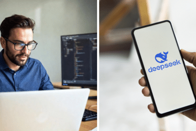 Програміст, DeepSeek, колаж