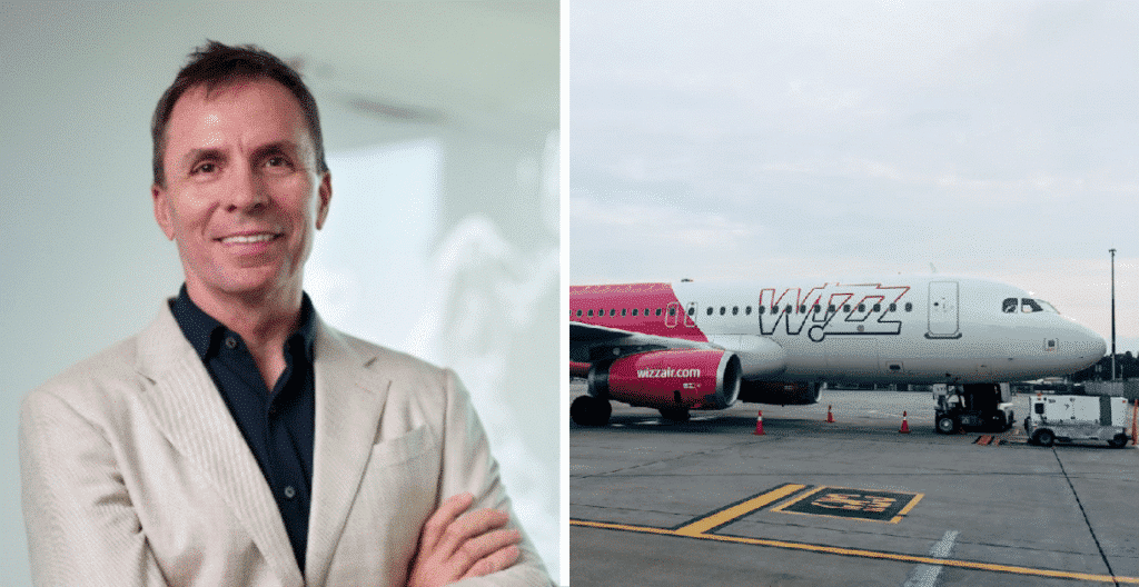 Йожеф Вараді, літак Wizz Air, колаж