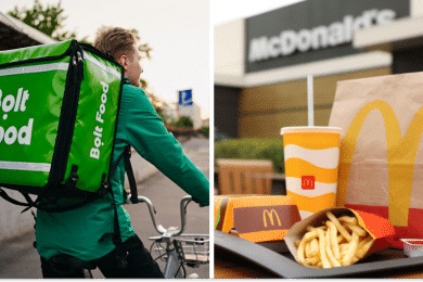 Bolt Food, McDonald's, колаж