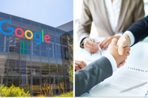 Google, ділова угода – фотоконцепт, колаж