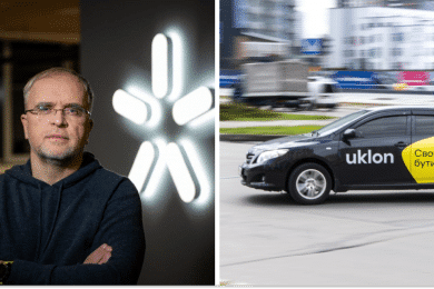 Олександр Комаров, автівка Uklon, колаж