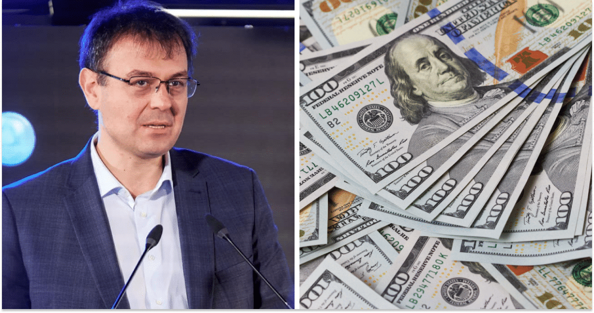 Данило Гетманцев, долари, колаж