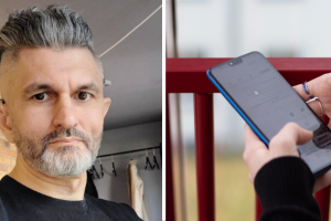 Василь Середа, смартфон, колаж